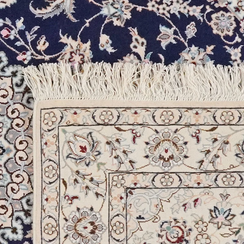 Nain 6La · Handgeknüpft – Blau, 151x102 cm