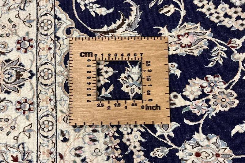 Nain 6La · Handgeknüpft – Blau, 151x102 cm