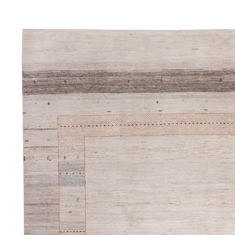Gabbeh Teppich - Loribaft Indus - 300 x 396 cm - taupe