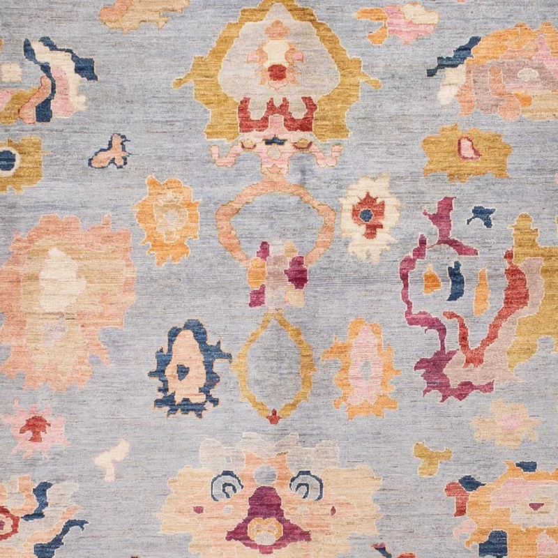 Usak Teppich 298x391cm - Orientteppich - hellblau