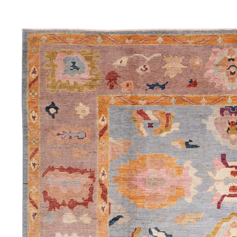 Usak Teppich 298x391cm - Orientteppich - hellblau