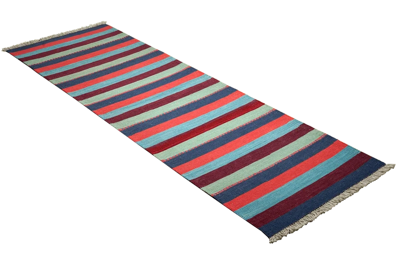 Kelim Gashgai · Handgewebt – Bunt, 205x66 cm