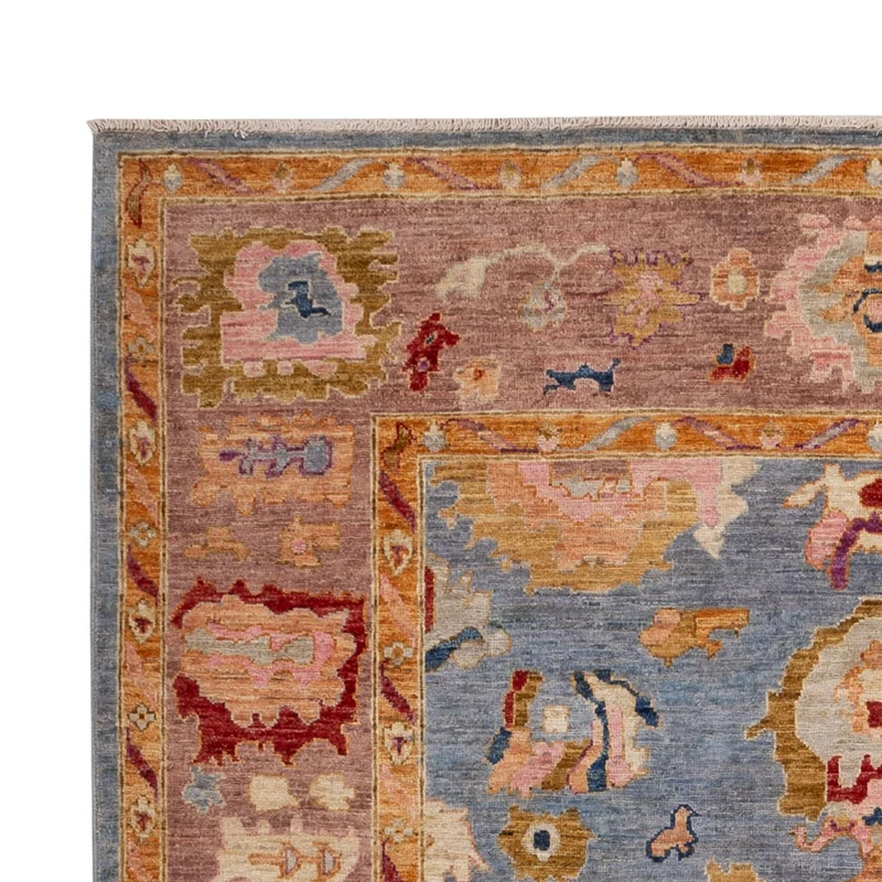Usak Teppich 173x235cm - Orientteppich - hellblau
