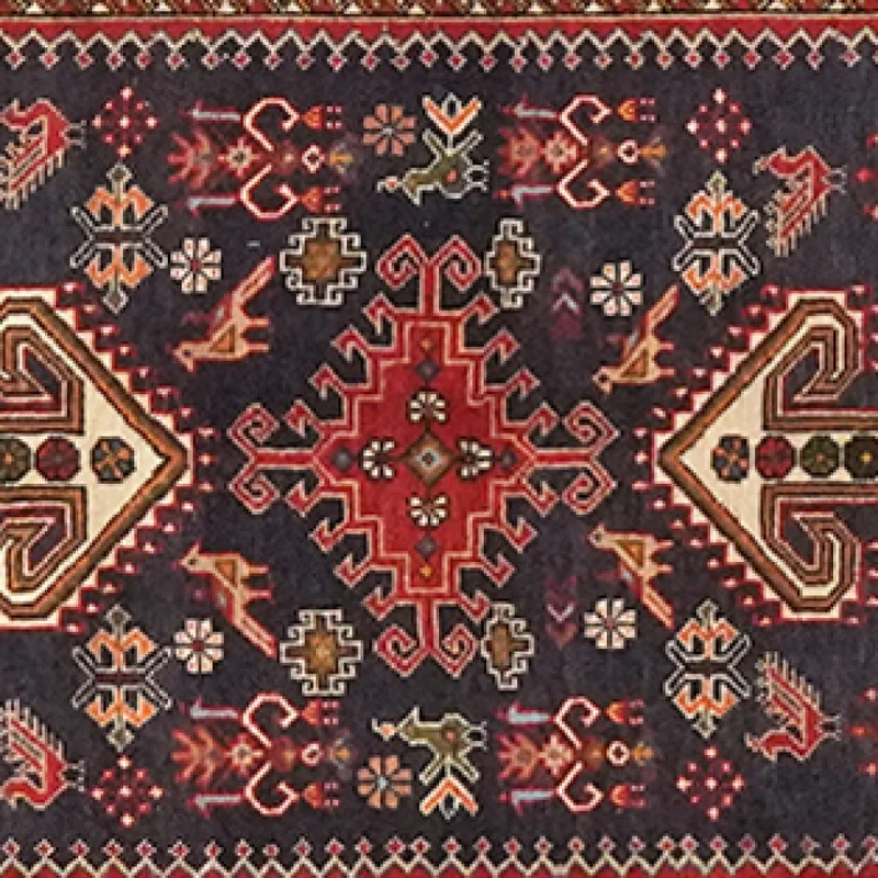Nasrabad · Handgeknüpft – Blau, 396x82 cm