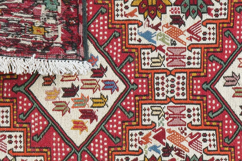 Sumak Shahsavan · Handgewebt – Beige, 99x79 cm