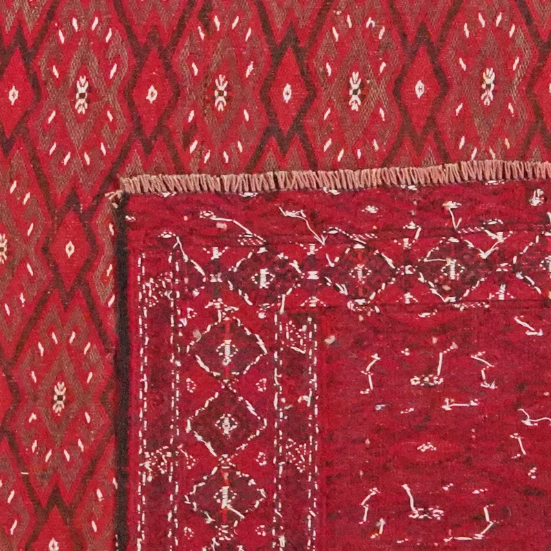 Kelim Turkman · Handgewebt – Rot, 351x228 cm