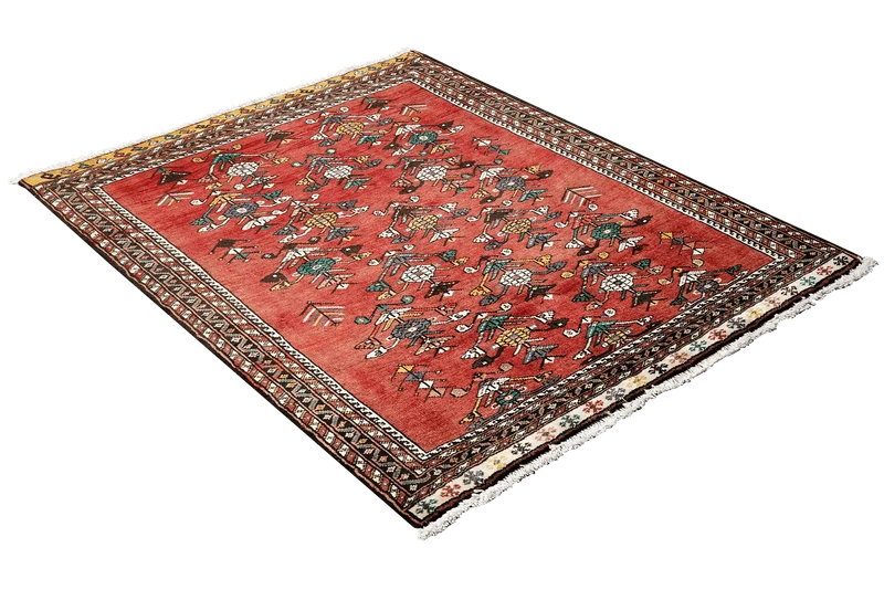 Nasrabad · Handgeknüpft – Rot, 120x96 cm
