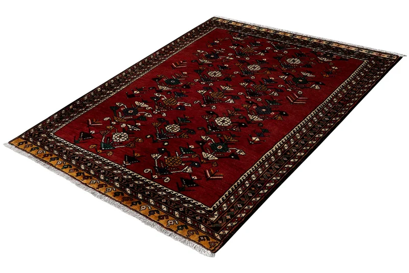 Nasrabad · Handgeknüpft – Rot, 120x96 cm