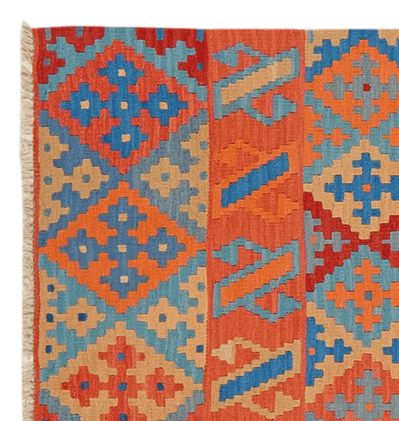 Kelim Gashgai · Handgewebt – Bunt, 296x82 cm