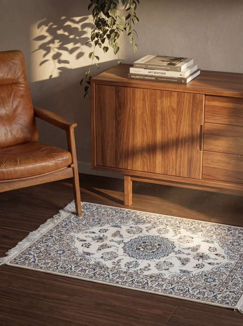 Nain 6La · Handgeknüpft – Beige, 91x60 cm