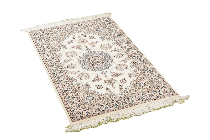 Nain 6La · Handgeknüpft – Beige, 91x60 cm
