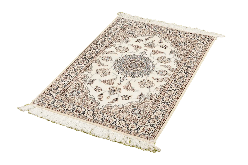 Nain 6La · Handgeknüpft – Beige, 91x60 cm