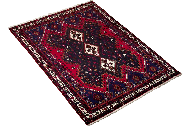 Afshar · Handgeknüpft – Rot, 230x160 cm