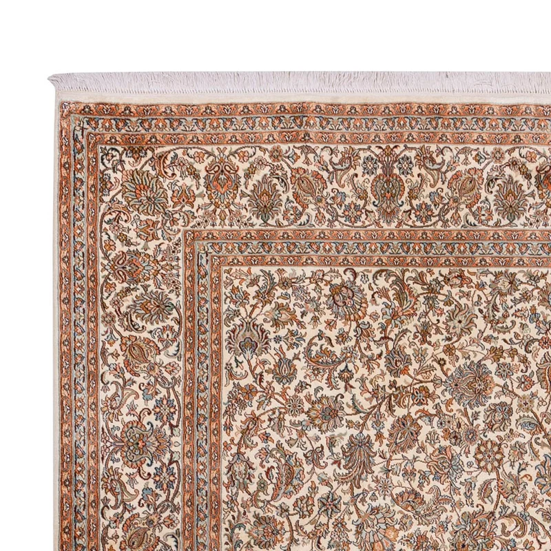 Kaschmir Seide Teppich 249x358cm - Orientteppich - beige