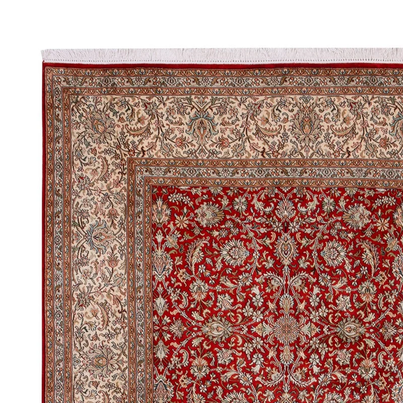 Kaschmir Seide Teppich 250x340cm - Orientteppich - rot