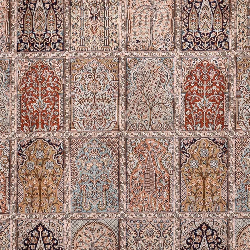 Seidenteppich - Kaschmir Seide - 277 x 372 cm - dunkelbeige