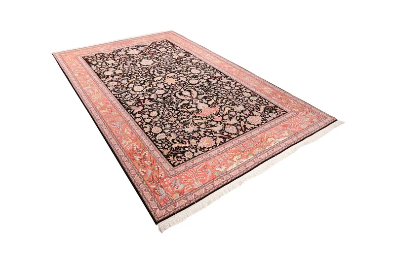 Tabriz 50 Raj · Handgeknüpft – Schwarz, 295x199 cm