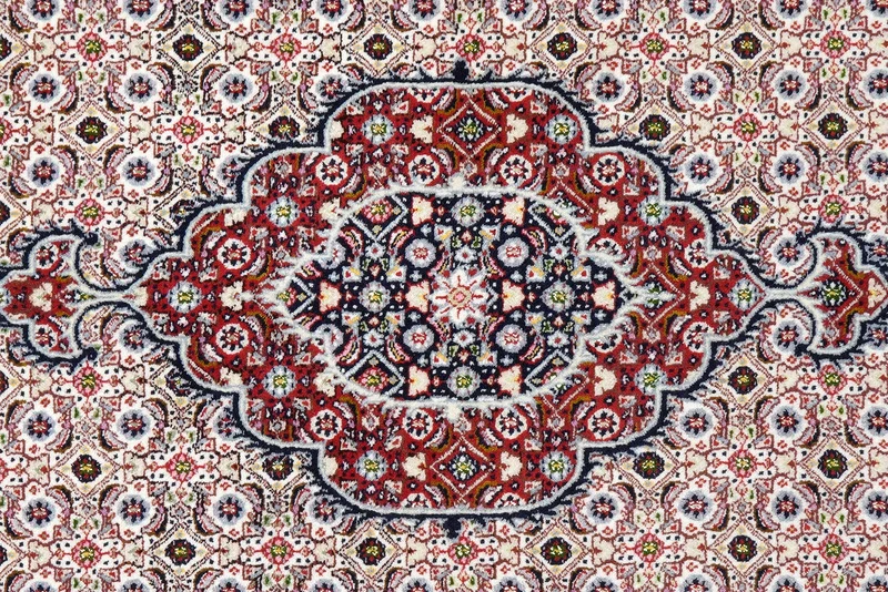 Moud Mahi · Handgeknüpft – Beige, 201x150 cm
