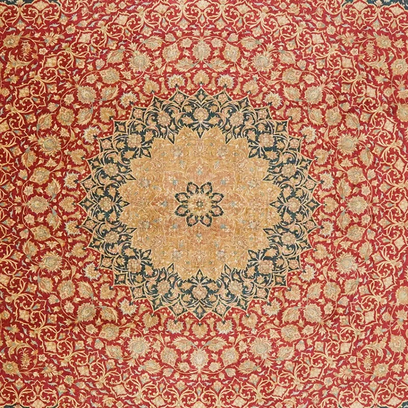 Ghoum Seide · Handgeknüpft – Rot, 305x203 cm