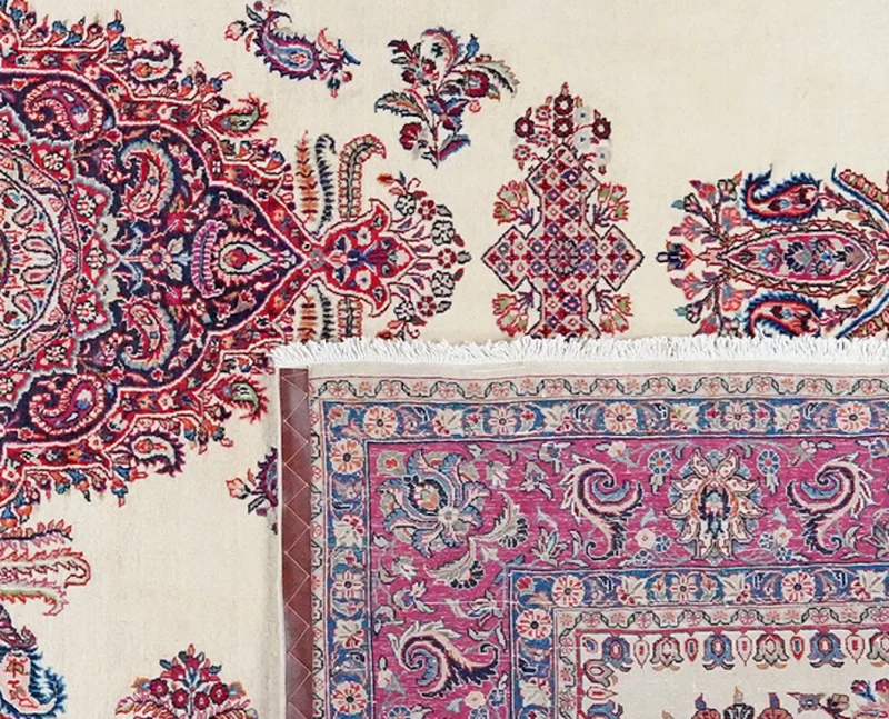 Hamadan · Handgeknüpft – Beige, 352x275 cm