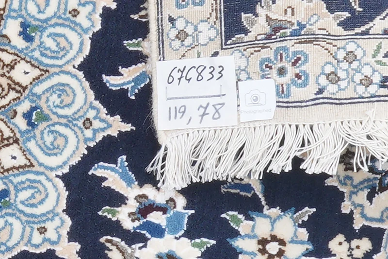 Nain 9La · Handgeknüpft – Blau, 119x78 cm
