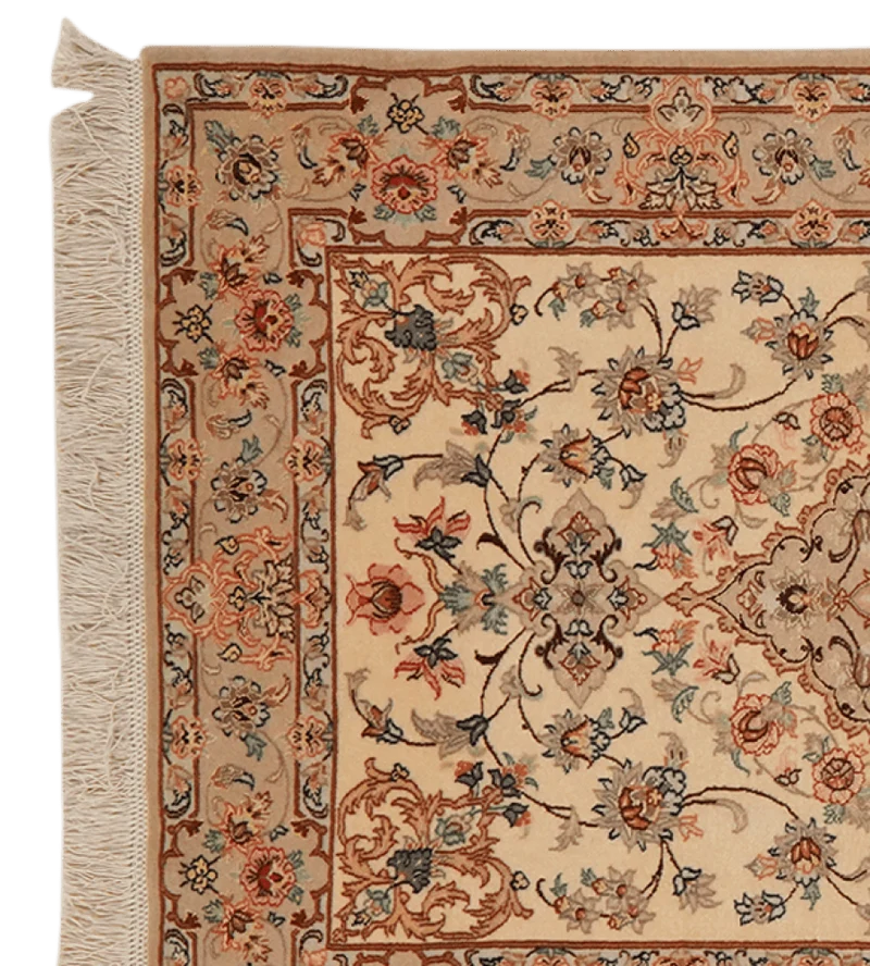 Isfahan · Handgeknüpft – Beige, 222x82 cm