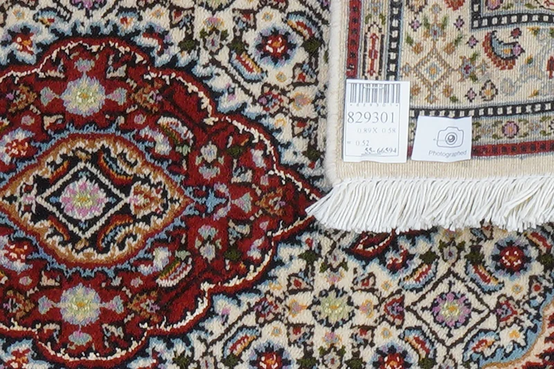 Moud Mahi · Handgeknüpft – Beige, 89x58 cm