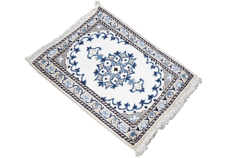 Nain 12La · Handgeknüpft – Beige, 62x39 cm
