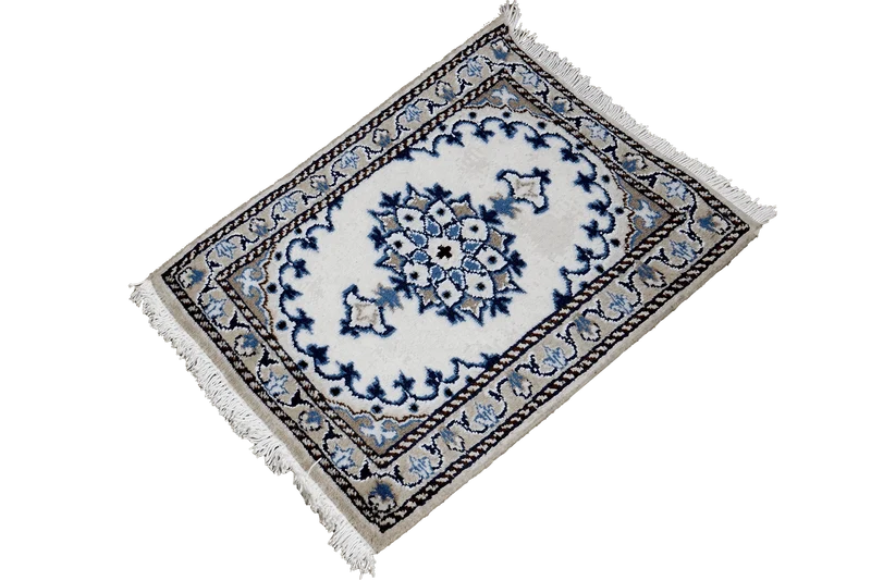Nain 12La · Handgeknüpft – Beige, 62x39 cm