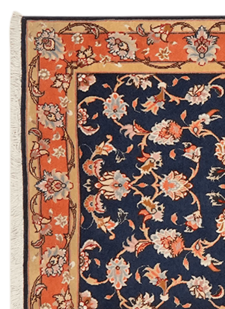 Tabriz 50 Raj · Handgeknüpft – Blau, 281x79 cm