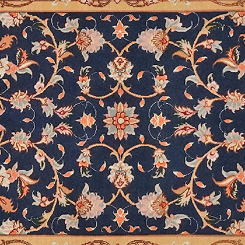 Tabriz 50 Raj · Handgeknüpft – Blau, 281x79 cm