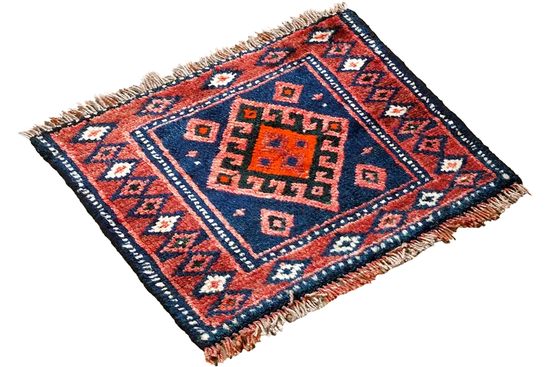 Gashgai · Handgeknüpft – Blau, 46x52 cm