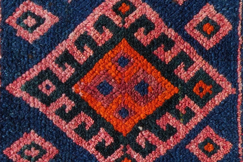 Gashgai · Handgeknüpft – Blau, 46x52 cm