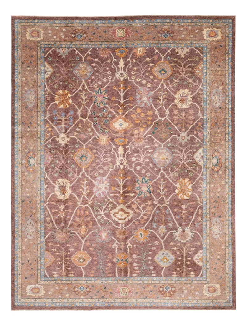 Usak Teppich 310x394cm - Orientteppich - dunkelbeige
