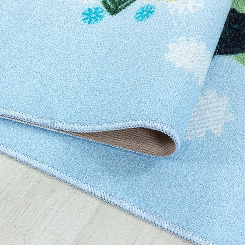 Kinderteppich - Pleun Weltkarte Blau