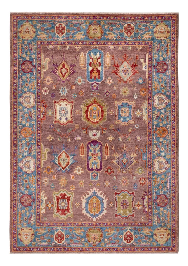 Usak Teppich 169x237cm - Orientteppich - dunkelbeige
