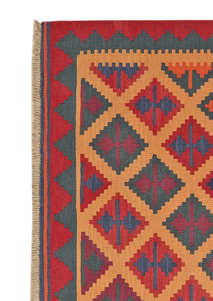 Kelim Gashgai · Handgewebt – Beige, 167x107 cm