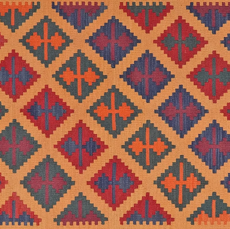 Kelim Gashgai · Handgewebt – Beige, 167x107 cm