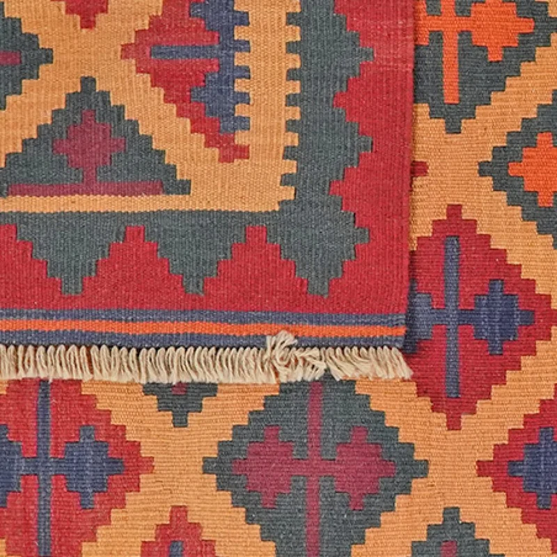 Kelim Gashgai · Handgewebt – Beige, 167x107 cm
