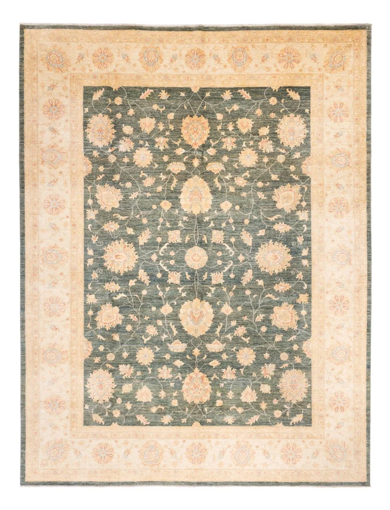 Ziegler Teppich 302x392cm - Orientteppich - minzgrün