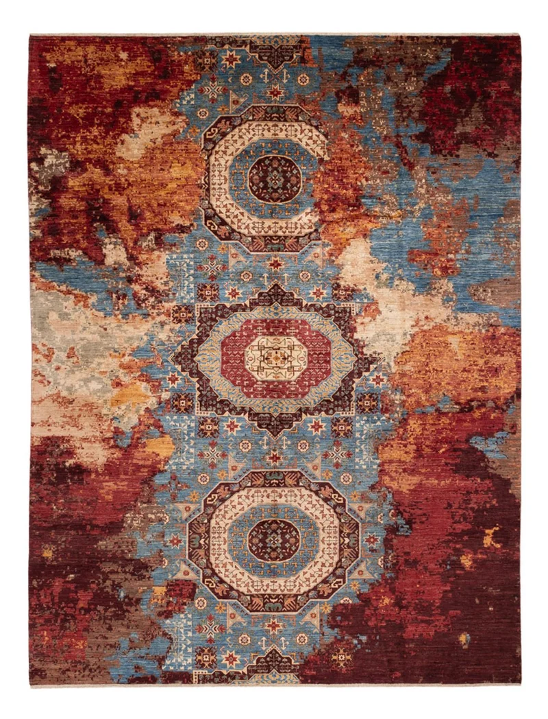 Designer Teppich 294x386cm - mehrfarbig