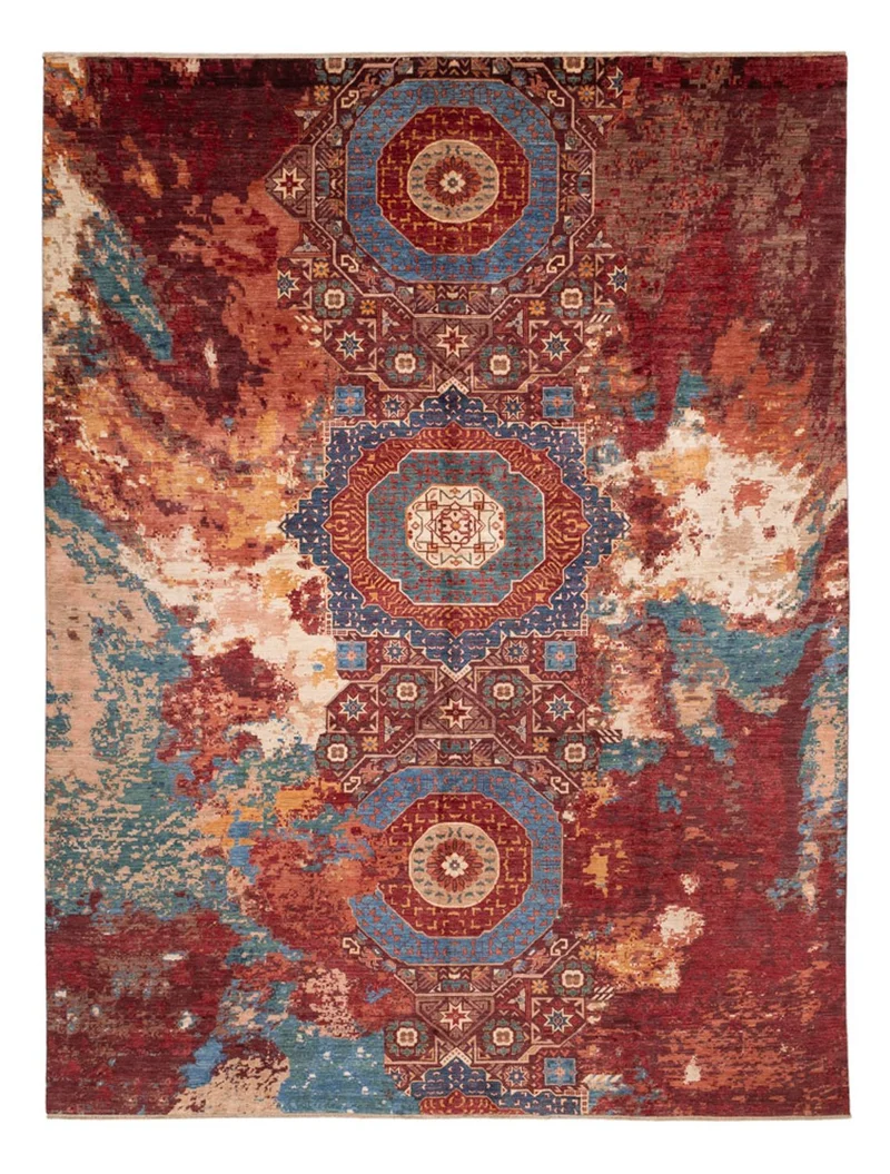 Designer Teppich 294x393cm - mehrfarbig