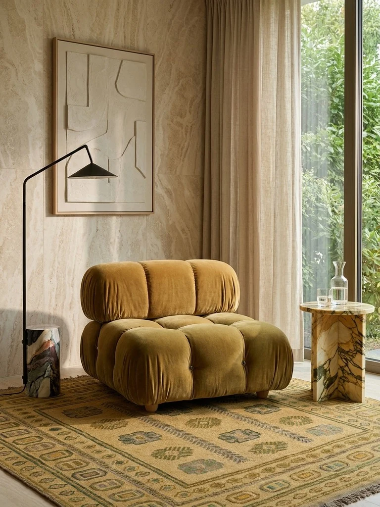 Kelim Belutch · Handgewebt – Beige, 172x172 cm
