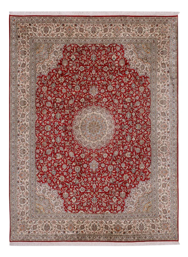 Kaschmir Seide Teppich 244x327cm - Orientteppich - rot