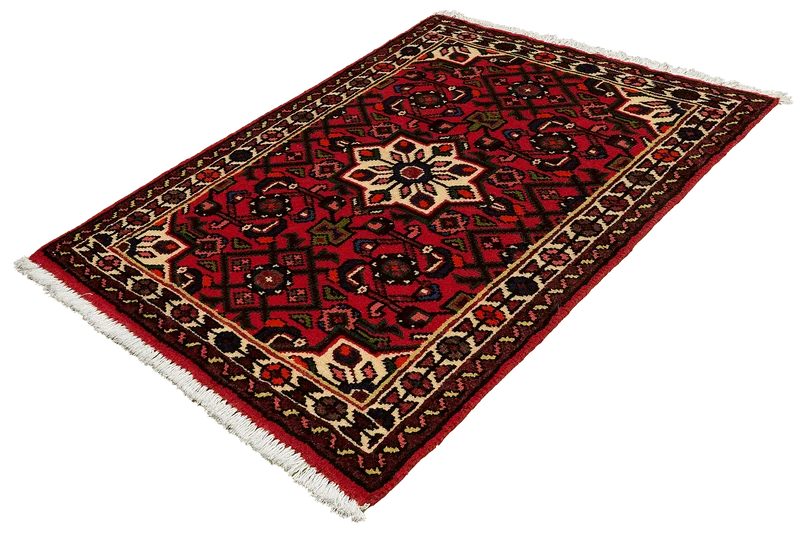 Hosseinabad · Handgeknüpft – Rot, 90x64 cm