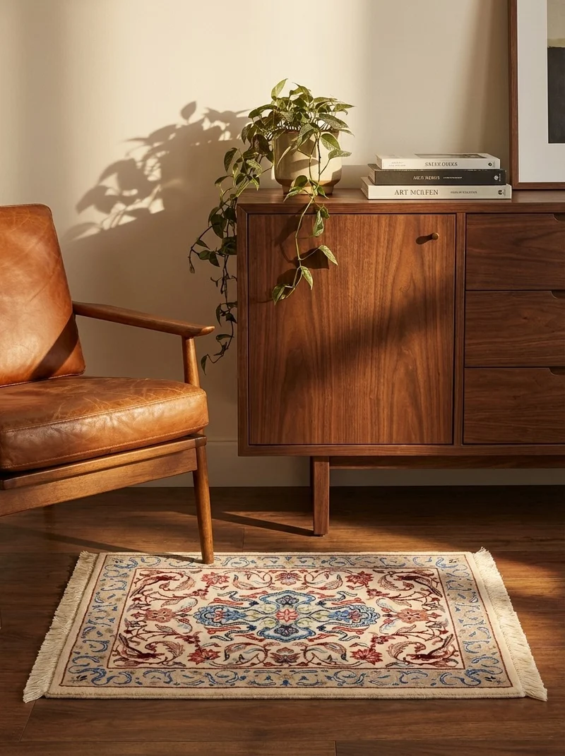 Isfahan · Handgeknüpft – Beige, 55x38 cm