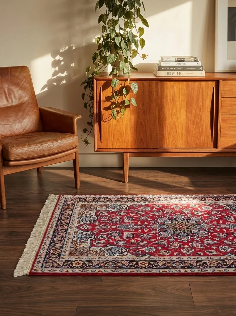 Isfahan · Handgeknüpft – Rot, 105x71 cm