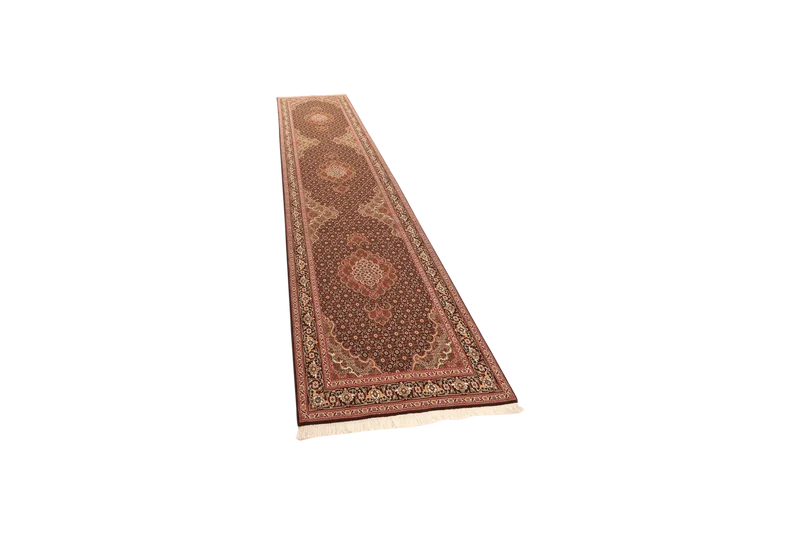 Tabriz 50 Raj · Handgeknüpft – Schwarz, 364x84 cm