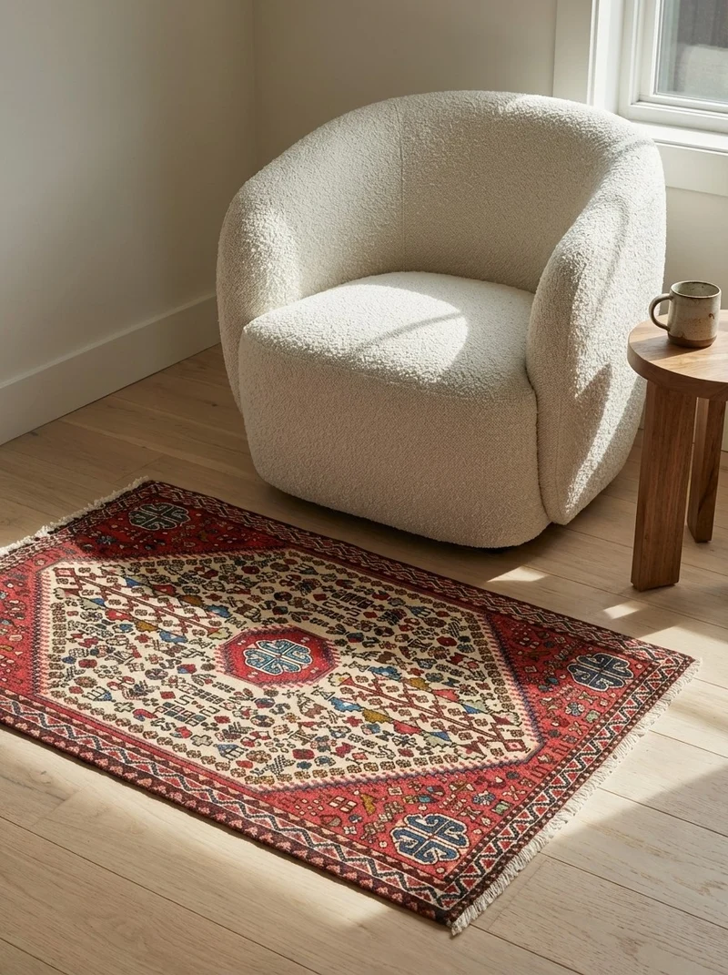 Abadeh · Handgeknüpft – Beige, 102x65 cm
