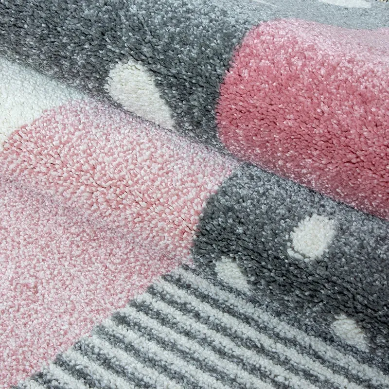 Kinder Teppich - Ava Bunt Rosa